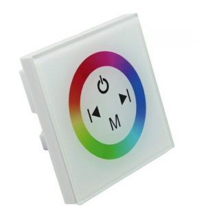 Controlador RGB táctil empotrable en blanco